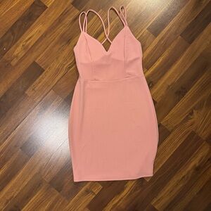 Pink Spaghetti Strap Dress